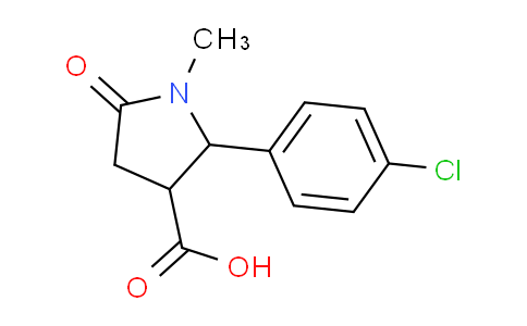 CAS No. 75810-52-5, 2-(4-chlorophenyl)-1-methyl-5-oxopyrrolidine-3-carboxylic acid