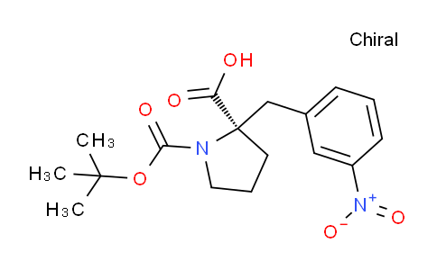 CAS No. 959582-68-4, (R)-1-(tert-butoxycarbonyl)-2-(3-nitrobenzyl)pyrrolidine-2-carboxylic acid