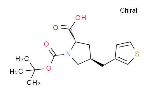 CAS No. 959582-97-9, (2S,4R)-1-(tert-butoxycarbonyl)-4-(thiophen-3-ylmethyl)pyrrolidine-2-carboxylic acid
