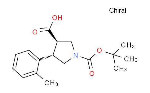 CAS No. 957476-23-2, (3R,4S)-1-(tert-butoxycarbonyl)-4-(o-tolyl)pyrrolidine-3-carboxylic acid