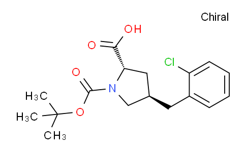 CAS No. 959581-51-2, (2S,4R)-1-(tert-butoxycarbonyl)-4-(2-chlorobenzyl)pyrrolidine-2-carboxylic acid