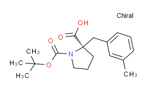 CAS No. 959576-63-7, (R)-1-(tert-butoxycarbonyl)-2-(3-methylbenzyl)pyrrolidine-2-carboxylic acid
