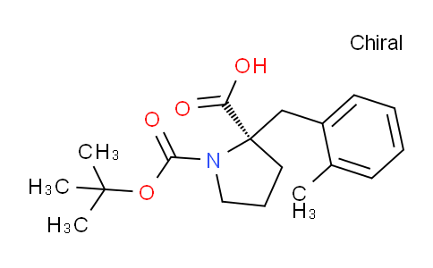 CAS No. 959576-64-8, (R)-1-(tert-butoxycarbonyl)-2-(2-methylbenzyl)pyrrolidine-2-carboxylic acid