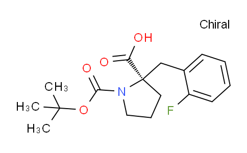 CAS No. 959576-66-0, (R)-1-(tert-Butoxycarbonyl)-2-(2-fluorobenzyl)-pyrrolidine-2-carboxylic acid