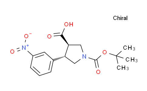 CAS No. 959577-50-5, Trans-1-Boc-4-(3-nitrophenyl)pyrrolidine-3-carboxylic acid