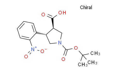 CAS No. 959577-51-6, Trans-1-Boc-4-(2-nitrophenyl)pyrrolidine-3-carboxylic acid