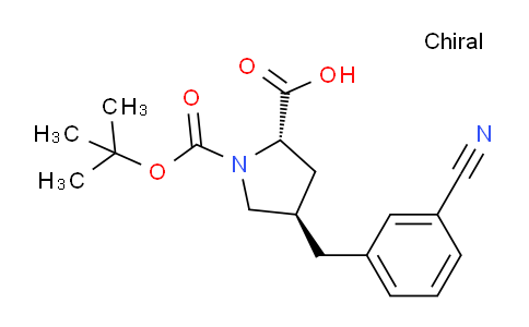 CAS No. 959582-18-4, (2S,4R)-1-(tert-butoxycarbonyl)-4-(3-cyanobenzyl)pyrrolidine-2-carboxylic acid