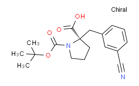 CAS No. 959578-30-4, (R)-1-(tert-butoxycarbonyl)-2-(3-cyanobenzyl)pyrrolidine-2-carboxylic acid