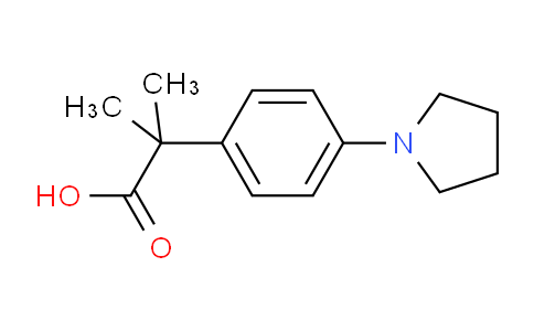 CAS No. 1018660-79-1, 2-methyl-2-(4-(pyrrolidin-1-yl)phenyl)propanoic acid