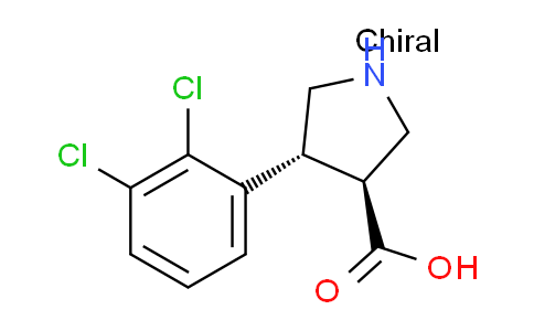 CAS No. 1049978-56-4, (3S,4R)-4-(2,3-dichlorophenyl)pyrrolidine-3-carboxylic acid