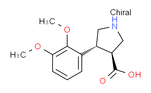 CAS No. 1049980-06-4, (3S,4R)-4-(2,3-dimethoxyphenyl)pyrrolidine-3-carboxylic acid