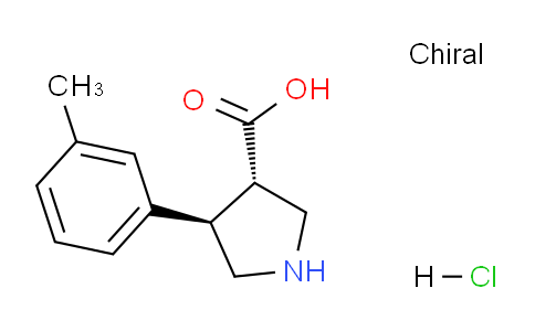 CAS No. 1049727-99-2, (3S,4R)-4-(m-tolyl)pyrrolidine-3-carboxylic acid hydrochloride