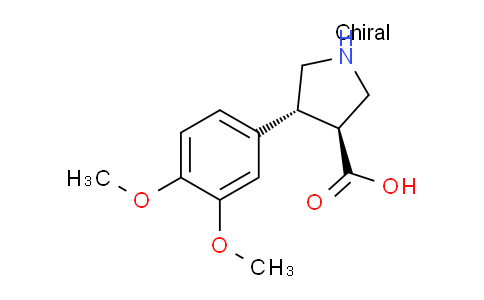 CAS No. 1049980-11-1, (3S,4R)-4-(3,4-dimethoxyphenyl)pyrrolidine-3-carboxylic acid