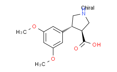 CAS No. 1049980-13-3, (3S,4R)-4-(3,5-dimethoxyphenyl)pyrrolidine-3-carboxylic acid