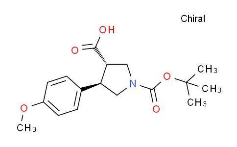 CAS No. 1269260-00-5, (3S,4R)-1-(tert-butoxycarbonyl)-4-(4-methoxyphenyl)pyrrolidine-3-carboxylic acid