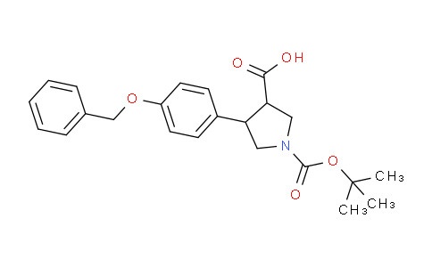 CAS No. 1366781-55-6, 4-(4-(benzyloxy)phenyl)-1-(tert-butoxycarbonyl)pyrrolidine-3-carboxylic acid