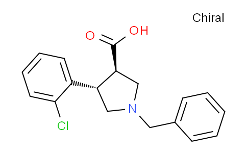 CAS No. 1381948-19-1, trans-1-Benzyl-4-(2-chlorophenyl)pyrrolidine-3-carboxylic acid