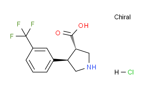CAS No. 1049978-65-5, (3S,4R)-4-(3-(Trifluoromethyl)phenyl)pyrrolidine-3-carboxylic acid hydrochloride