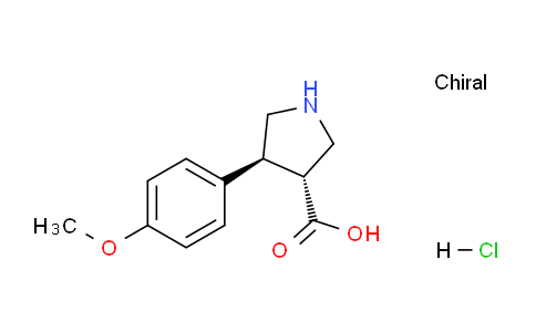 CAS No. 1049978-93-9, trans-4-(4-Methoxyphenyl)pyrrolidine-3-carboxylic acid hydrochloride