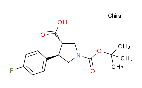 CAS No. 1002732-10-6, (3S,4R)-1-(tert-butoxycarbonyl)-4-(4-fluorophenyl)pyrrolidine-3-carboxylic acid