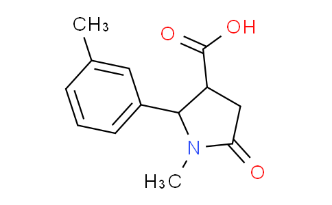 CAS No. 1003708-16-4, 1-methyl-5-oxo-2-(m-tolyl)pyrrolidine-3-carboxylic acid