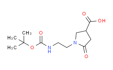 CAS No. 903094-73-5, 1-(2-((tert-butoxycarbonyl)amino)ethyl)-5-oxopyrrolidine-3-carboxylic acid
