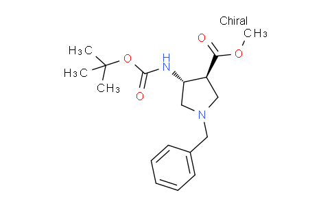 CAS No. 955138-40-6, methyl (3S,4R)-1-benzyl-4-((tert-butoxycarbonyl)amino)pyrrolidine-3-carboxylate