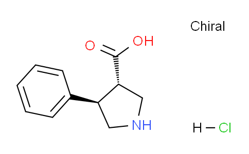 CAS No. 1049755-65-8, (3S,4R)-4-Phenylpyrrolidine-3-carboxylic acid hydrochloride