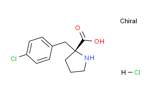 CAS No. 1049741-04-9, (R)-2-(4-chlorobenzyl)pyrrolidine-2-carboxylic acid hydrochloride