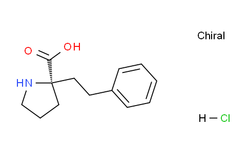 CAS No. 1049741-77-6, (S)-2-phenethylpyrrolidine-2-carboxylic acid hydrochloride