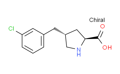 CAS No. 1049978-11-1, (2S,4R)-4-(3-Chlorobenzyl)pyrrolidine-2-carboxylic acid
