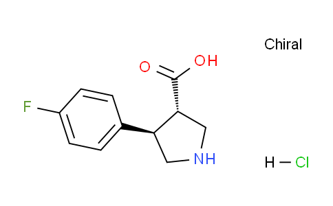 CAS No. 1049727-56-1, (3S,4R)-4-(4-Fluorophenyl)pyrrolidine-3-carboxylic acid hydrochloride