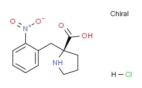 CAS No. 1049742-66-6, (S)-2-(2-nitrobenzyl)pyrrolidine-2-carboxylic acid hydrochloride