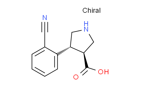CAS No. 1049978-70-2, (3R,4S)-4-(2-cyanophenyl)pyrrolidine-3-carboxylic acid