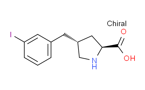 CAS No. 1049981-92-1, (2S,4R)-4-(3-Iodobenzyl)pyrrolidine-2-carboxylic acid