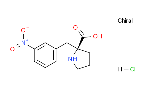CAS No. 1049743-40-9, (S)-2-(3-nitrobenzyl)pyrrolidine-2-carboxylic acid hydrochloride