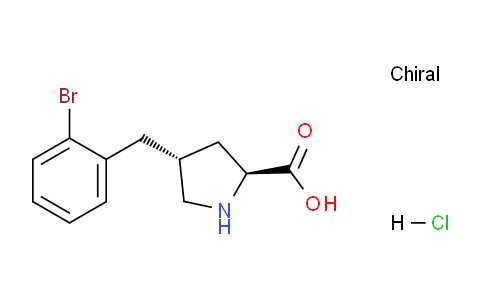 CAS No. 1049733-97-2, (2S,4R)-4-(2-bromobenzyl)pyrrolidine-2-carboxylic acid hydrochloride