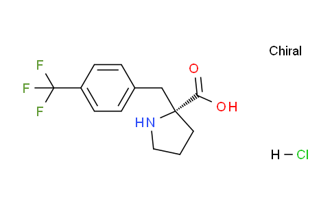 CAS No. 1049728-08-6, (R)-2-(4-(Trifluoromethyl)benzyl)pyrrolidine-2-carboxylic acid hydrochloride