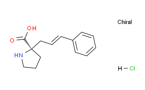 CAS No. 1049739-31-2, (R)-2-cinnamylpyrrolidine-2-carboxylic acid hydrochloride
