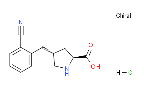 CAS No. 1049743-86-3, (2S,4R)-4-(2-cyanobenzyl)pyrrolidine-2-carboxylic acid hydrochloride