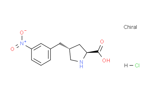 CAS No. 1049740-11-5, (2S,4R)-4-(3-nitrobenzyl)pyrrolidine-2-carboxylic acid hydrochloride
