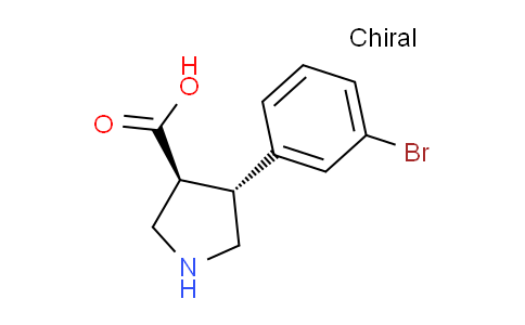 CAS No. 1047651-74-0, (3S,4R)-4-(3-Bromophenyl)pyrrolidine-3-carboxylic acid