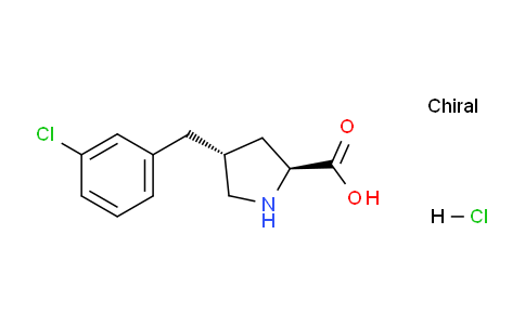CAS No. 1049733-75-6, (2S,4R)-4-(3-Chlorobenzyl)pyrrolidine-2-carboxylic acid hydrochloride