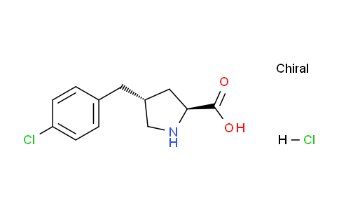 CAS No. 1049733-88-1, (2S,4R)-4-(4-chlorobenzyl)pyrrolidine-2-carboxylic acid hydrochloride