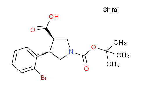 CAS No. 1161787-74-1, (3R,4S)-4-(2-Bromophenyl)-1-(tert-butoxycarbonyl)-pyrrolidine-3-carboxylic acid
