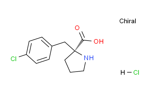 CAS No. 1217618-69-3, (S)-2-(4-chlorobenzyl)pyrrolidine-2-carboxylic acid hydrochloride