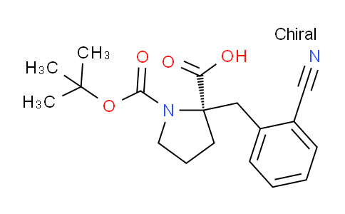CAS No. 1217672-44-0, (R)-1-(tert-butoxycarbonyl)-2-(2-cyanobenzyl)pyrrolidine-2-carboxylic acid