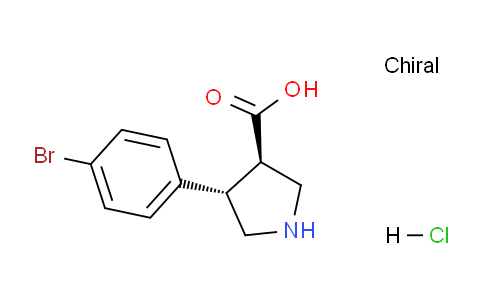 CAS No. 1217832-47-7, (3R,4S)-4-(4-bromophenyl)pyrrolidine-3-carboxylic acid hydrochloride