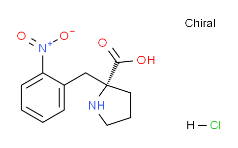 CAS No. 1217654-85-7, (R)-2-(2-nitrobenzyl)pyrrolidine-2-carboxylic acid hydrochloride