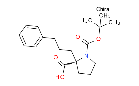 CAS No. 1217837-34-7, (R)-1-(tert-butoxycarbonyl)-2-(3-phenylpropyl)pyrrolidine-2-carboxylic acid